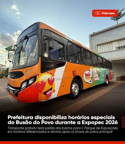 Prefeitura disponibiliza horários especiais do Busão do Povo durante a Expopec 2026